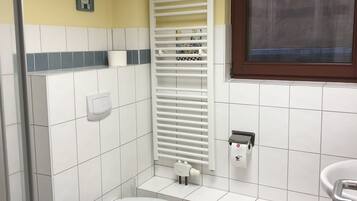 Comfort Apartment, City View | Bathroom | Shower, hair dryer, towels, toilet paper