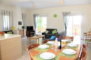 Villa, 3 Bedrooms, Private Pool | Living area | Flat-screen TV, fireplace, DVD player - Vasilisa villa BW16 (Paralimni)