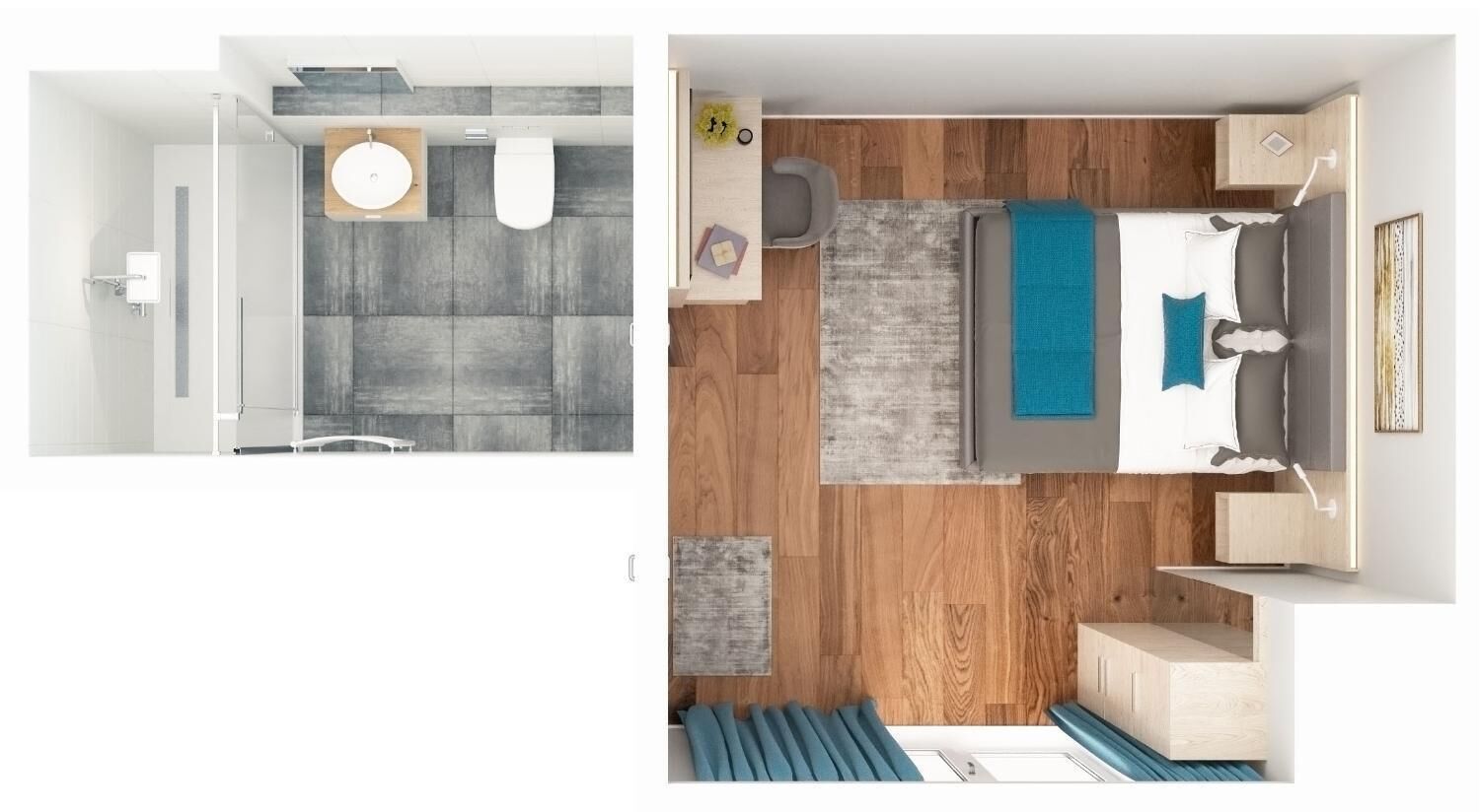 economy room, 1 double bed | 1 bedroom, desk, laptop workspace, soundproofing