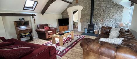 Ferienhaus, eigenes Bad (Swallow) | Wohnbereich