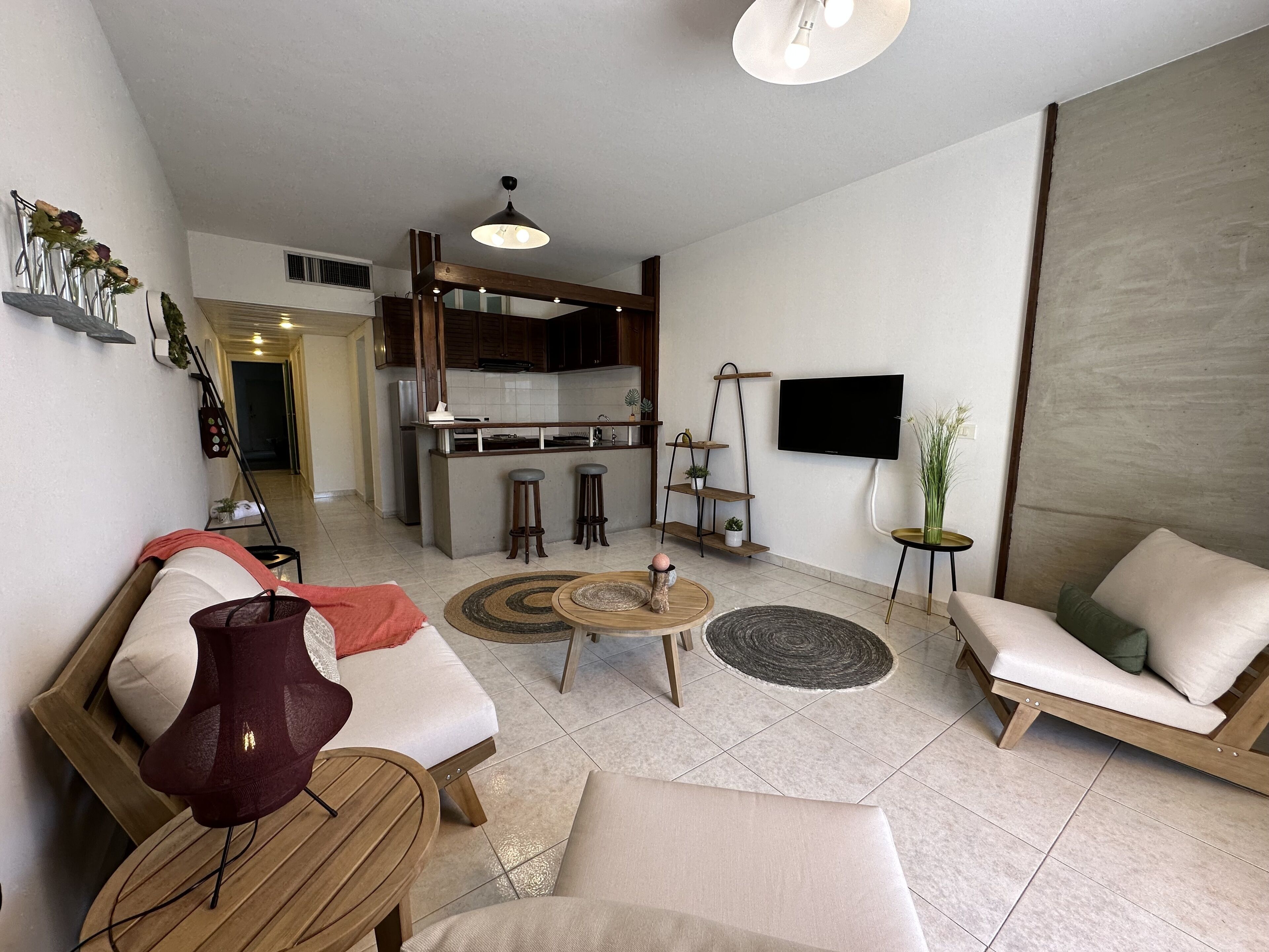 高级公寓, 海滨 | 客厅 | 平板电视