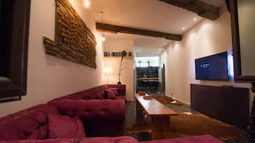 House | Living area | 55-inch Smart TV with digital channels, TV, Netflix
