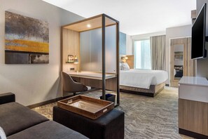 Suite, 1 King Bed | Desk, laptop workspace, blackout curtains, iron/ironing board - SpringHill Suites by Marriott Charlotte Southwest (Charlotte)