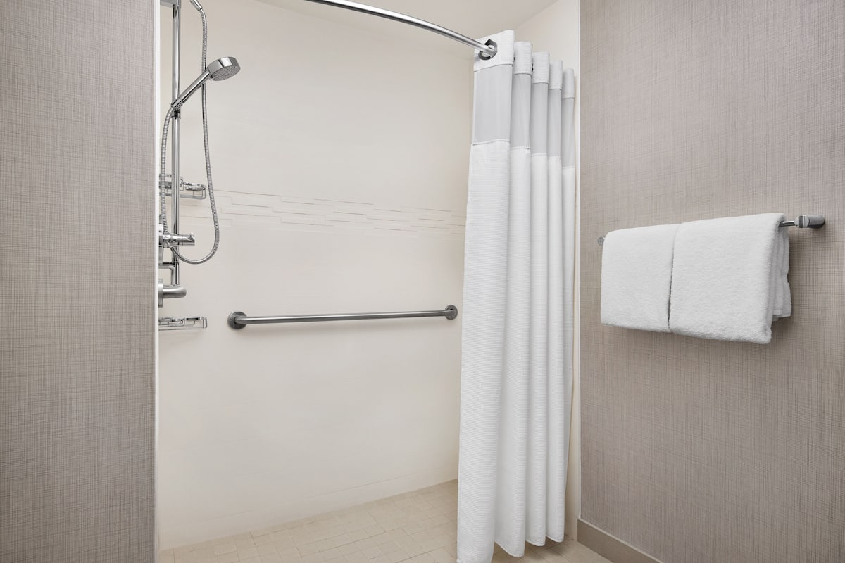 free toiletries, hair dryer, towels, soap
