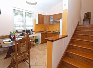 Standard House, 2 Bedrooms (0314) | Private kitchen | Fridge, microwave, stovetop, electric kettle - House 1295 (Marcana)