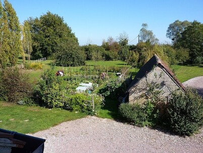 Lovely Country Farmhouse With Views, Pond, Garden & Terrace, set In 5 acres.