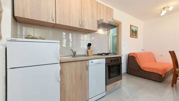 บ้านพักสแตนดาร์ด, 2 ห้องนอน (0466) | ครัวส่วนตัว | ตู้เย็น, เตาอบ, เตาประกอบอาหาร, เครื่องล้างจาน