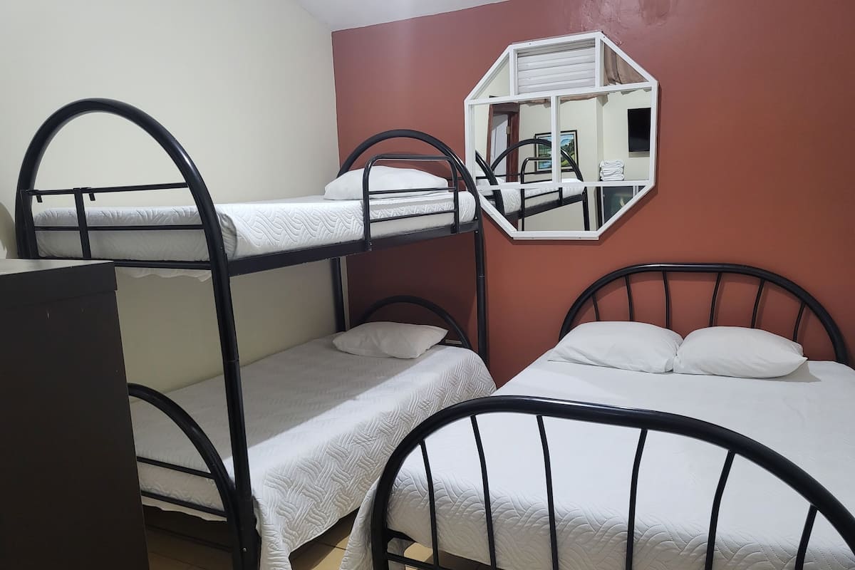 Double Room, 2 Double Beds | Desk, soundproofing, iron/ironing board, free WiFi