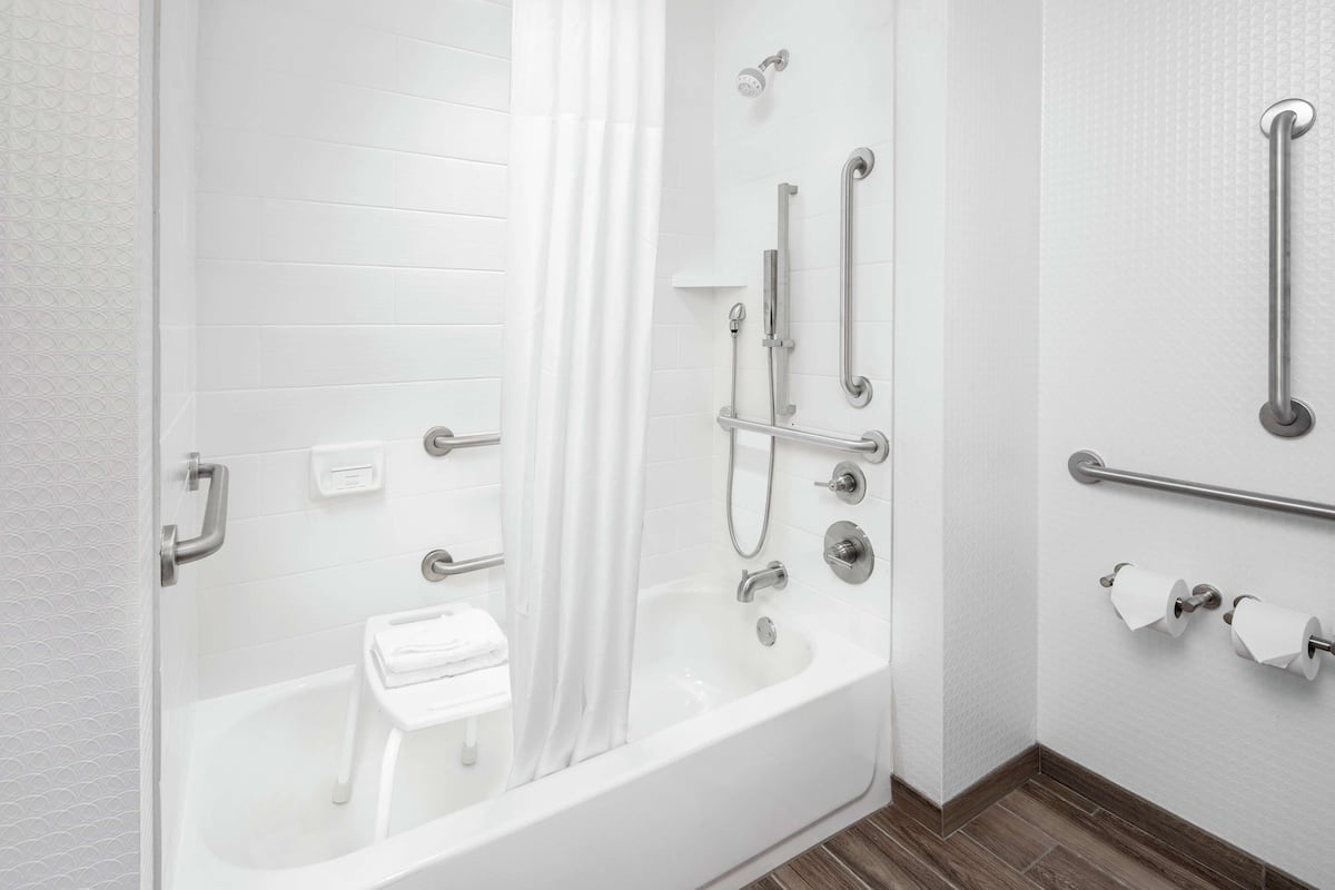 room, 2 queen beds, accessible, bathtub | bathroom | free toiletries, hair dryer, towels