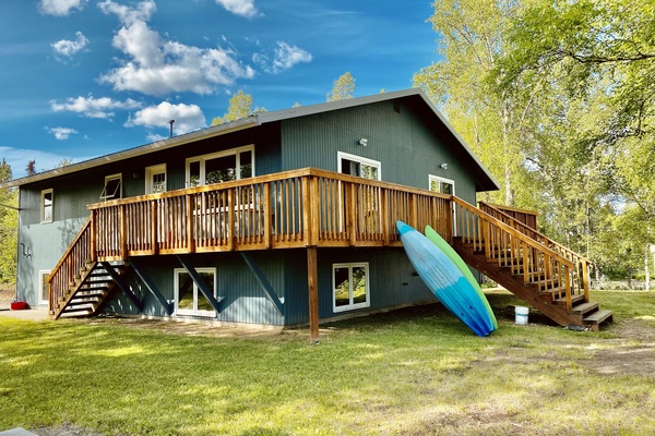 Welcome to Fort Alaska. This is the creek-side view of our home away from home.