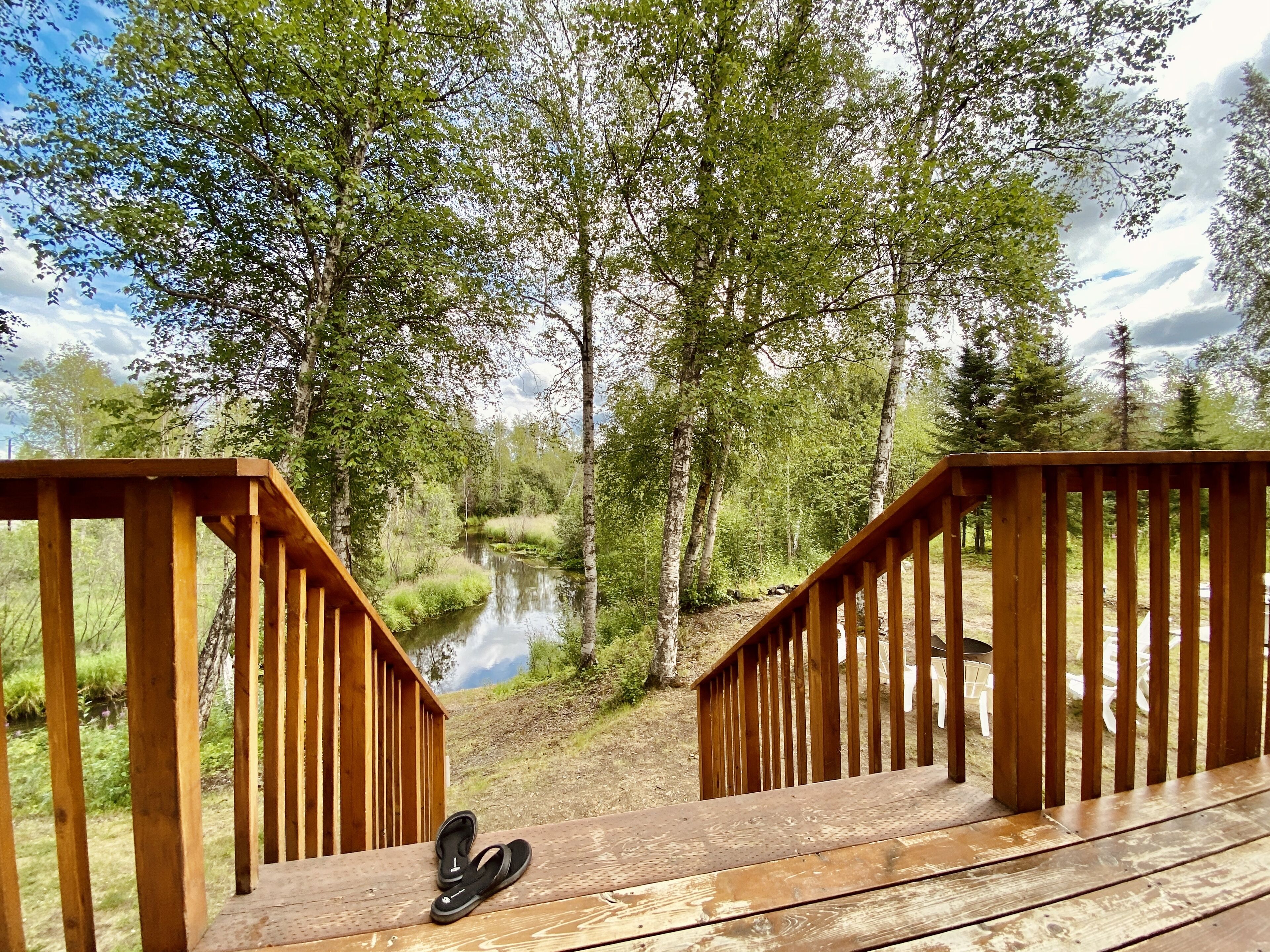 Relax on the deck and take in the sights and sounds of nature.