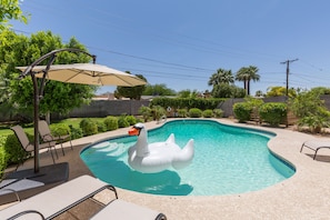 Outdoor pool, a heated pool