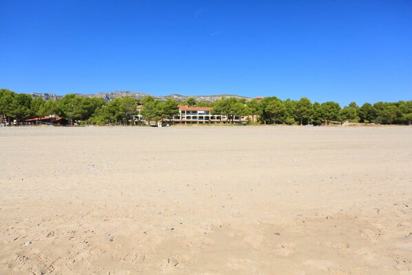 En la playa