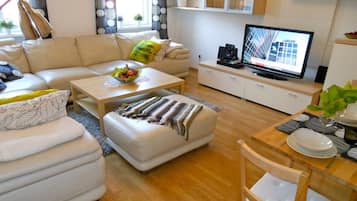 Smart-TV, DVD-Player, Bücher, Videothek