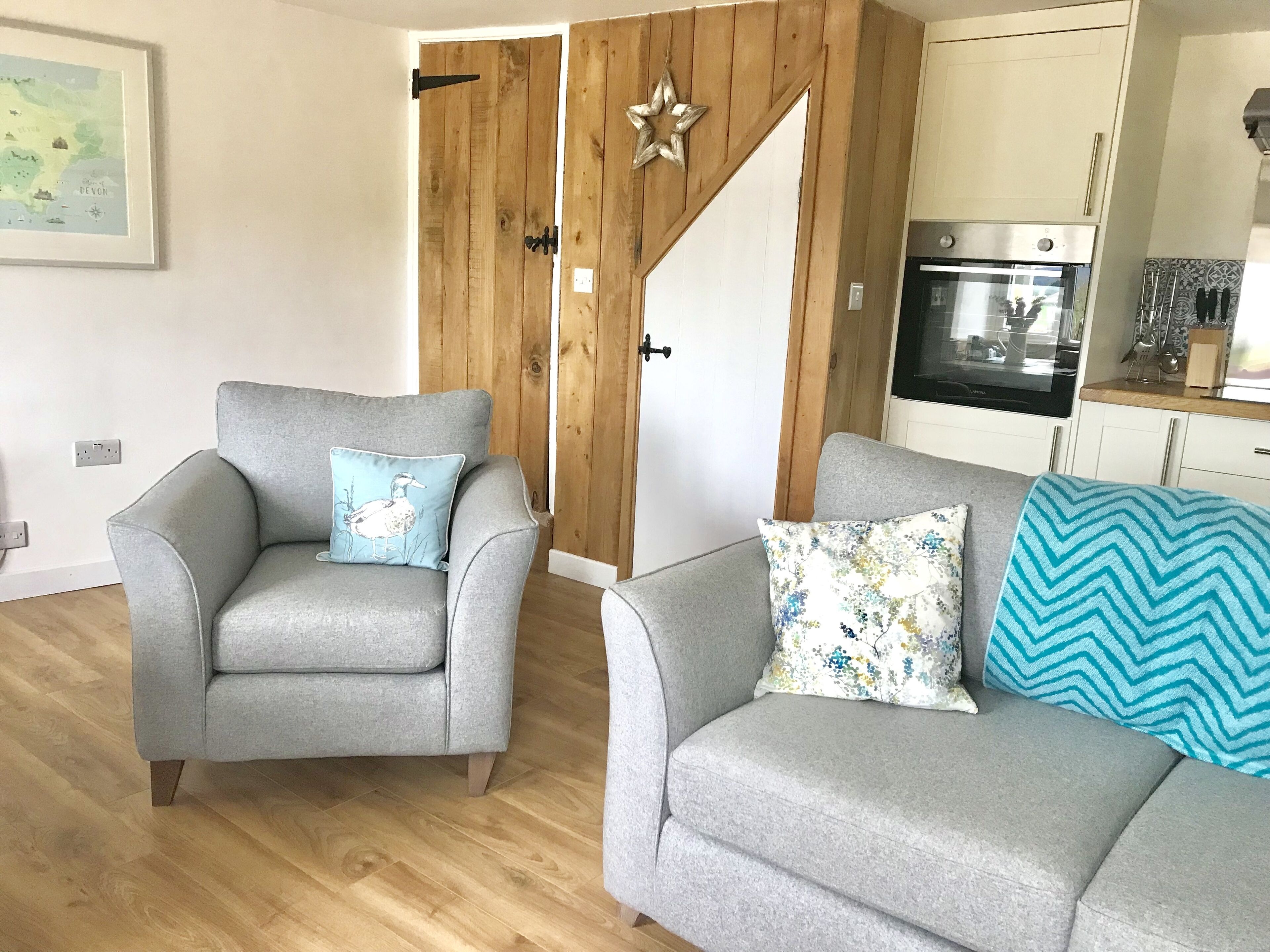 Smart TV, chimenea y reproductor de DVD 