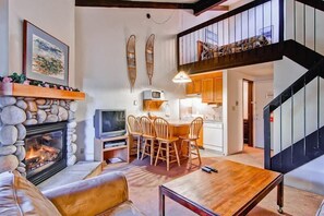 TV, fireplace, DVD player