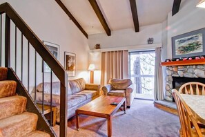 TV, fireplace, DVD player
