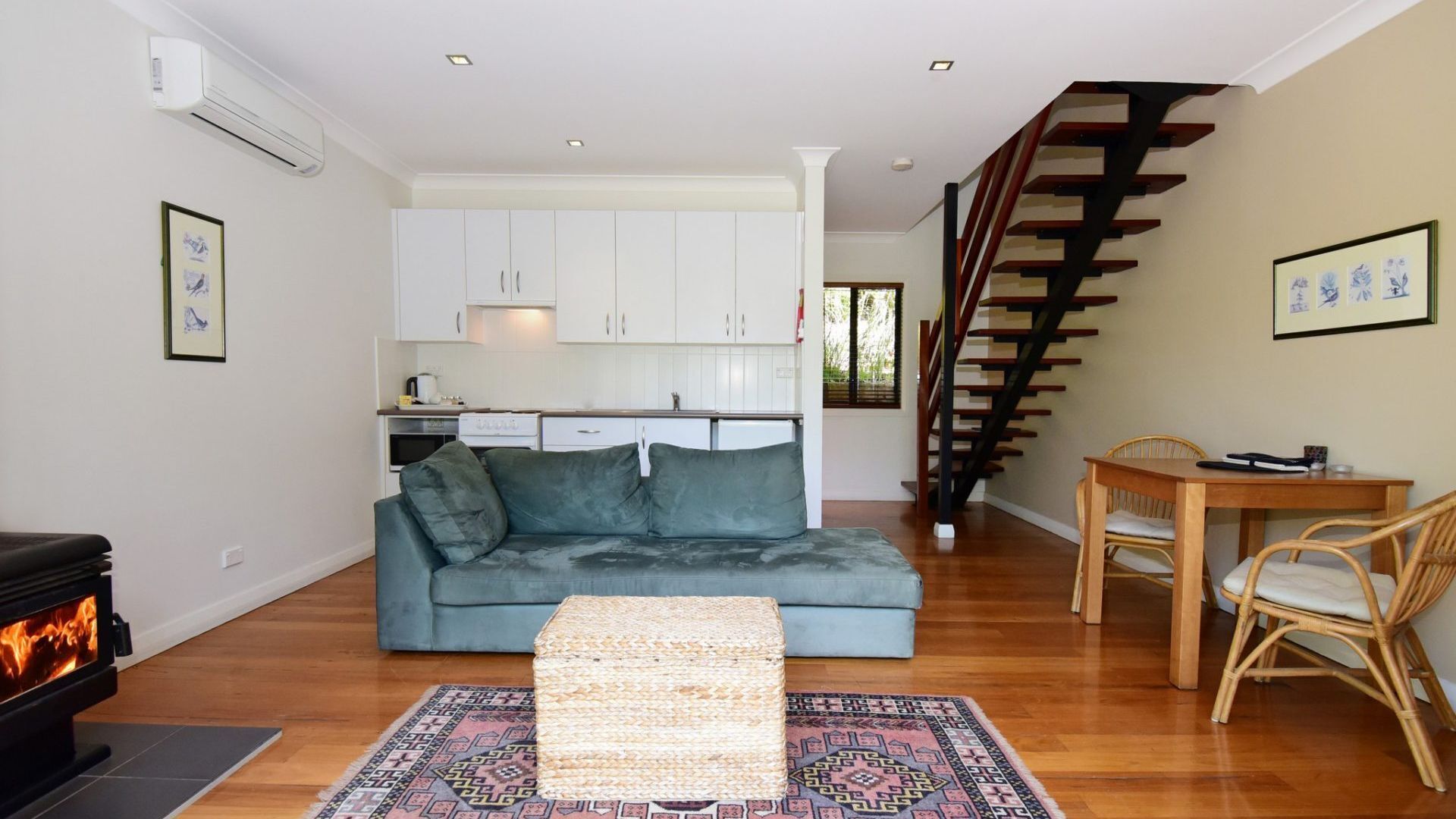 TV, fireplace, DVD player