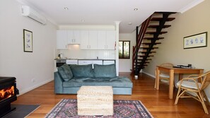 TV, fireplace, DVD player