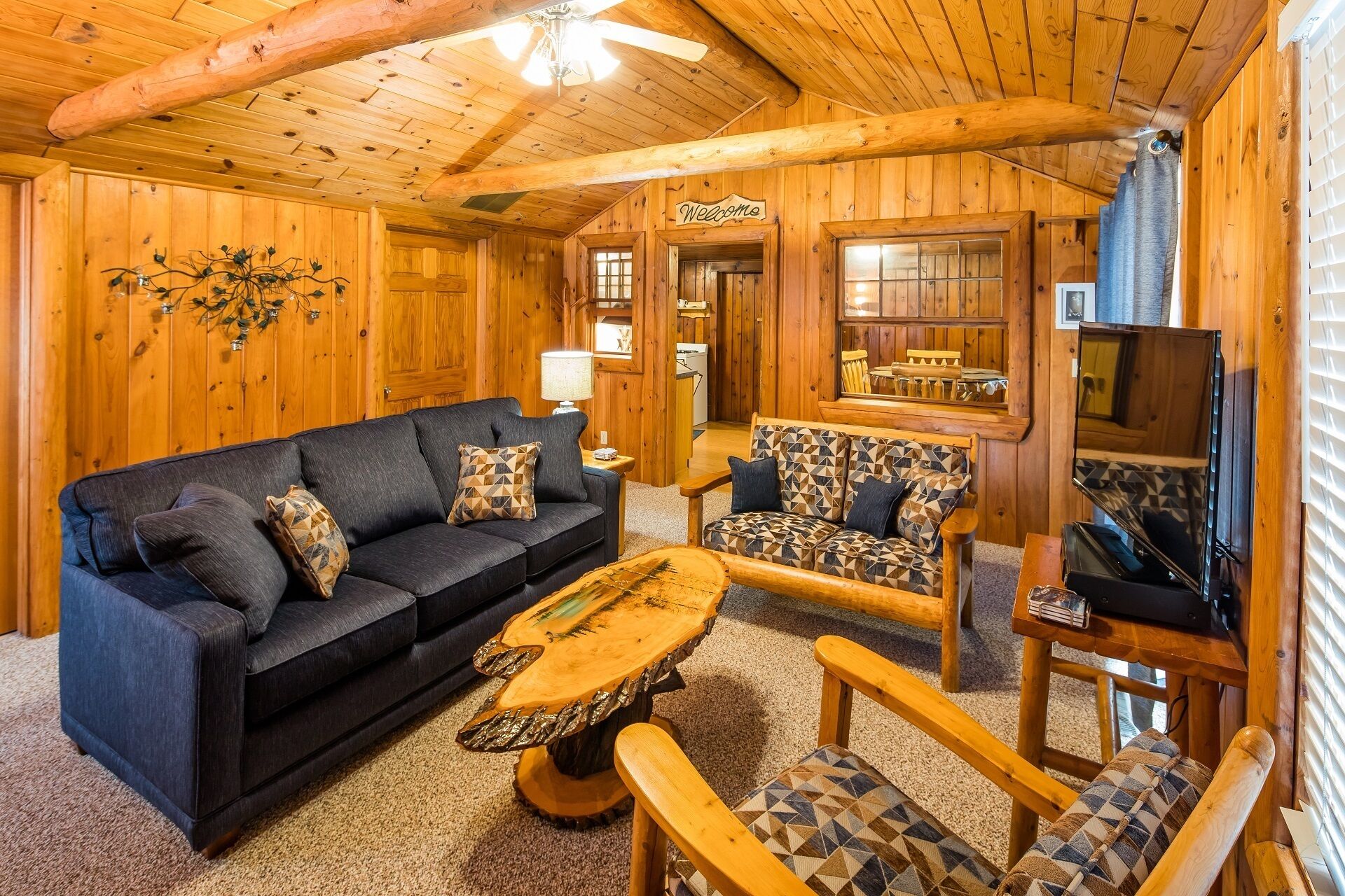 Log Cabin on the Canal of the Indian River between Burt and Mullet Lake
