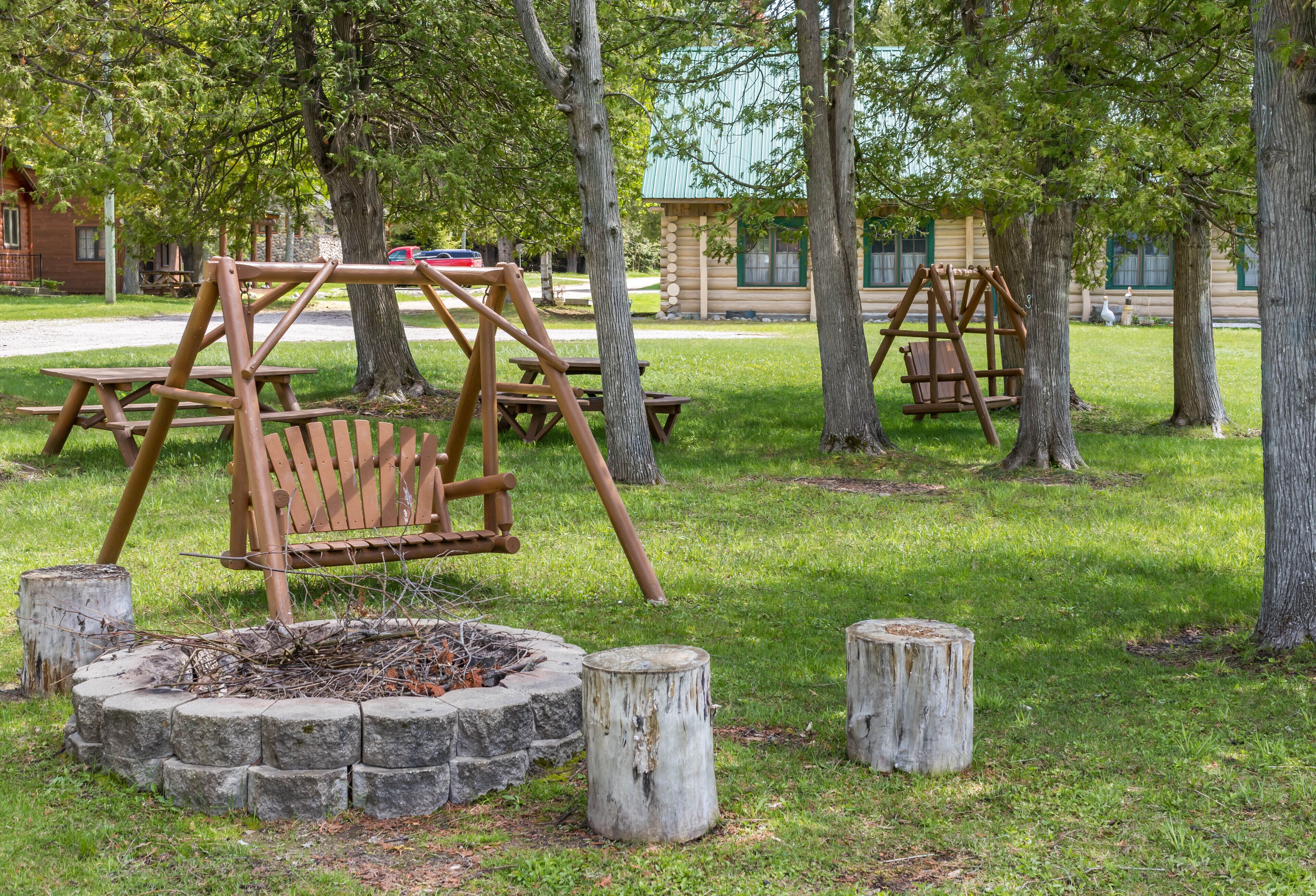 Log Cabin on the Canal of the Indian River between Burt and Mullet Lake