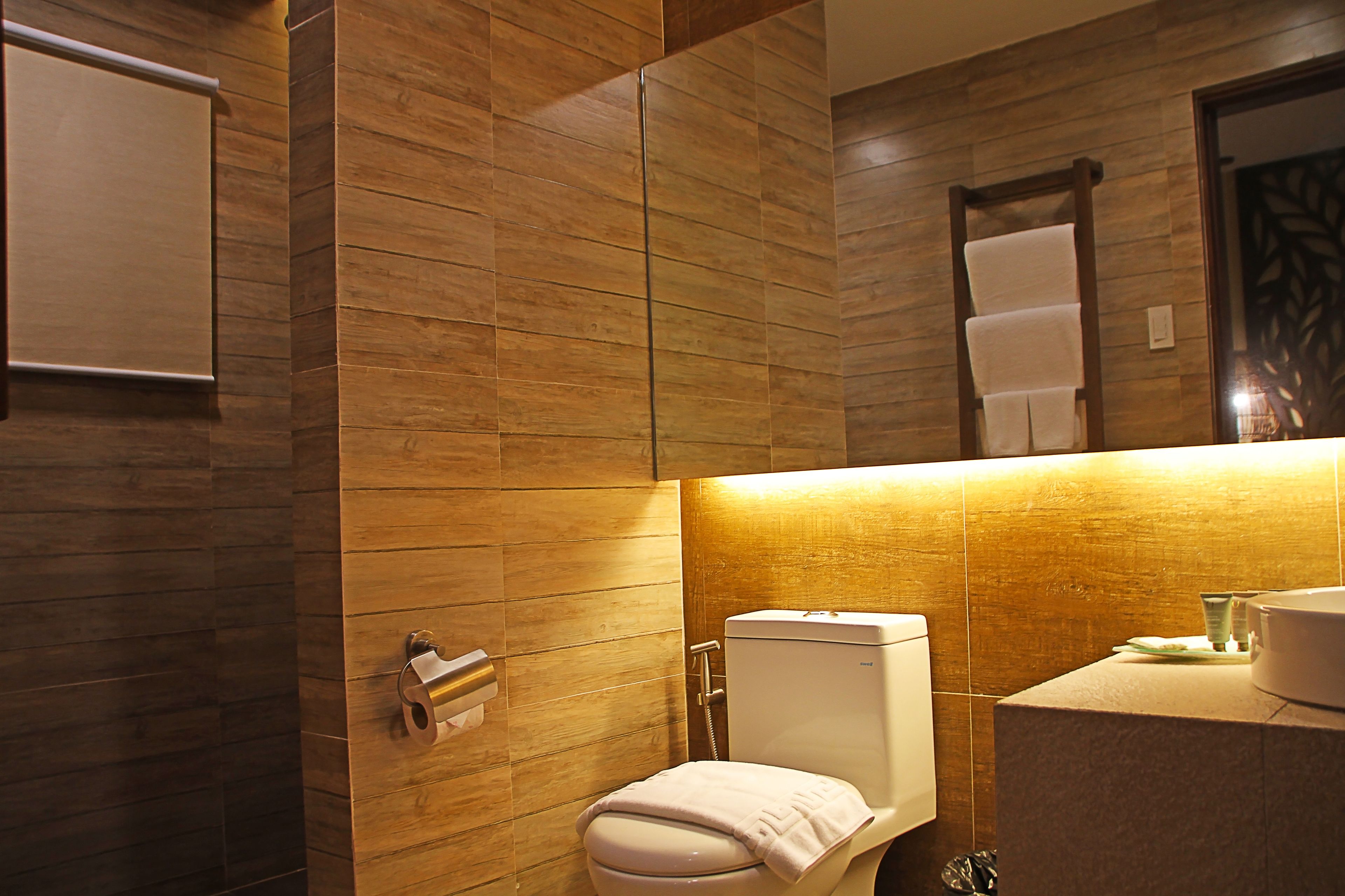 shower, rainfall showerhead, free toiletries, hair dryer