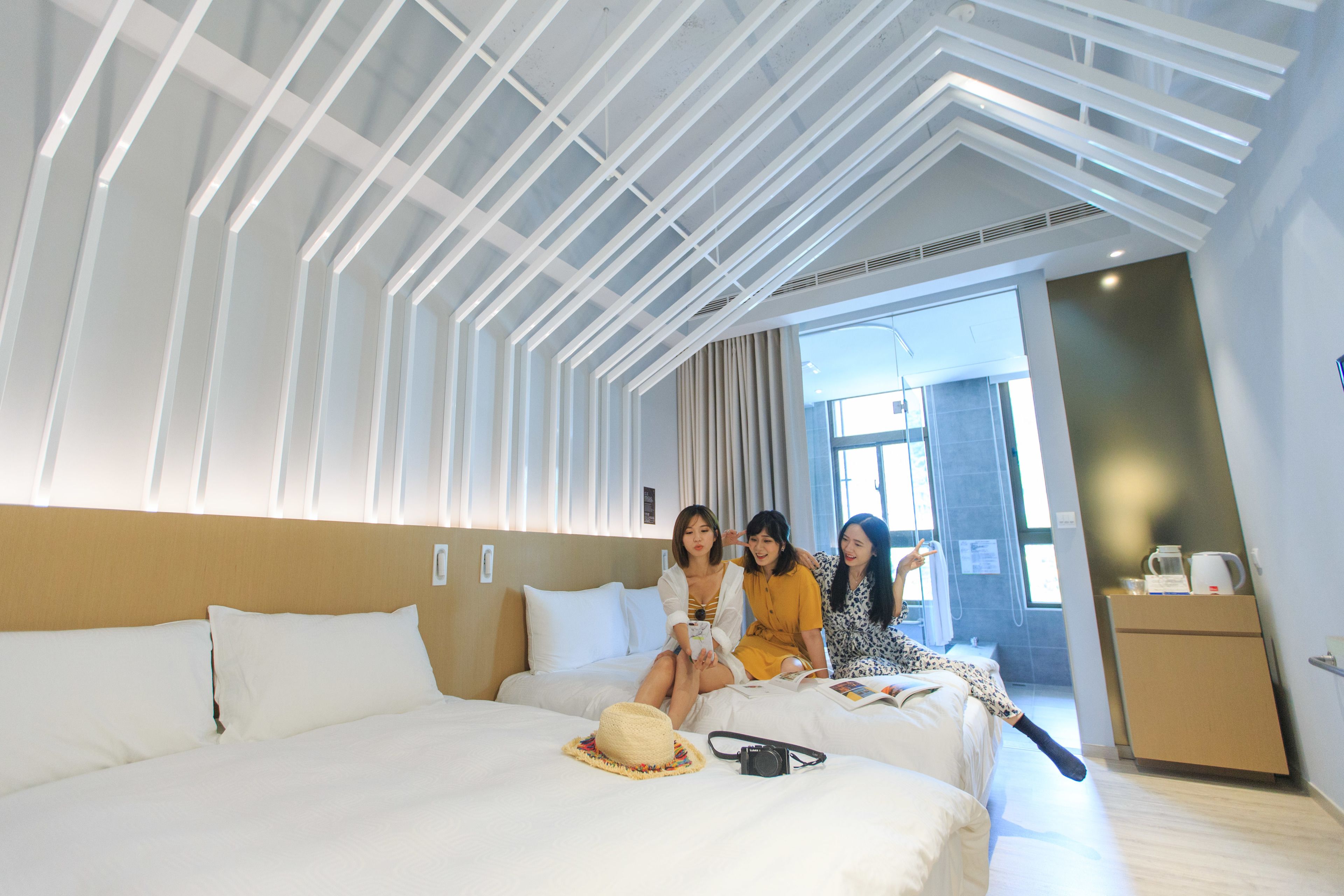 superior quadruple room, 2 double beds | 1 bedroom, down duvets, blackout curtains, iron/ironing board