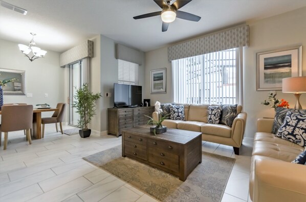 Townhome, 4 Bedrooms | Living area | Flat-screen TV