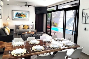 Dining - Near the Beach • 5BR Villa • Rooftop + Private Pool • Sleeps 10 in Aldea Zama (Tulum)
