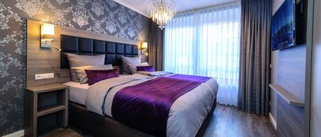 Kingsize-Apartment | 低過敏寢具、客房內保險箱、書桌、筆電工作空間