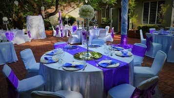 Outdoor wedding area