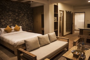 Apartamento de lujo, 1 cama de matrimonio, cocina, vistas a la montaña | 1 dormitorio, ropa de cama de alta calidad, colchones viscoelásticos