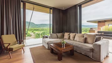 2 Bedrooms Luxury Penthouse with Private Pool | Living area | LCD TV