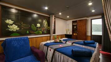 Sauna, tina de hidromasaje, baño de vapor y tratamientos corporales