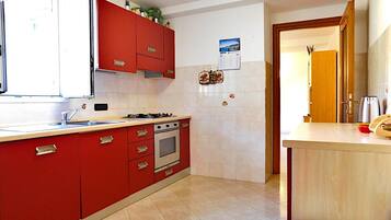 Apartment, 2 Bedrooms | Private kitchen | Stovetop, dishwasher, cookware/dishes/utensils