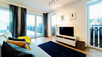 Apartment (B 1) | Laptopgeeigneter Arbeitsplatz, Bügeleisen/Bügelbrett, Bettwäsche