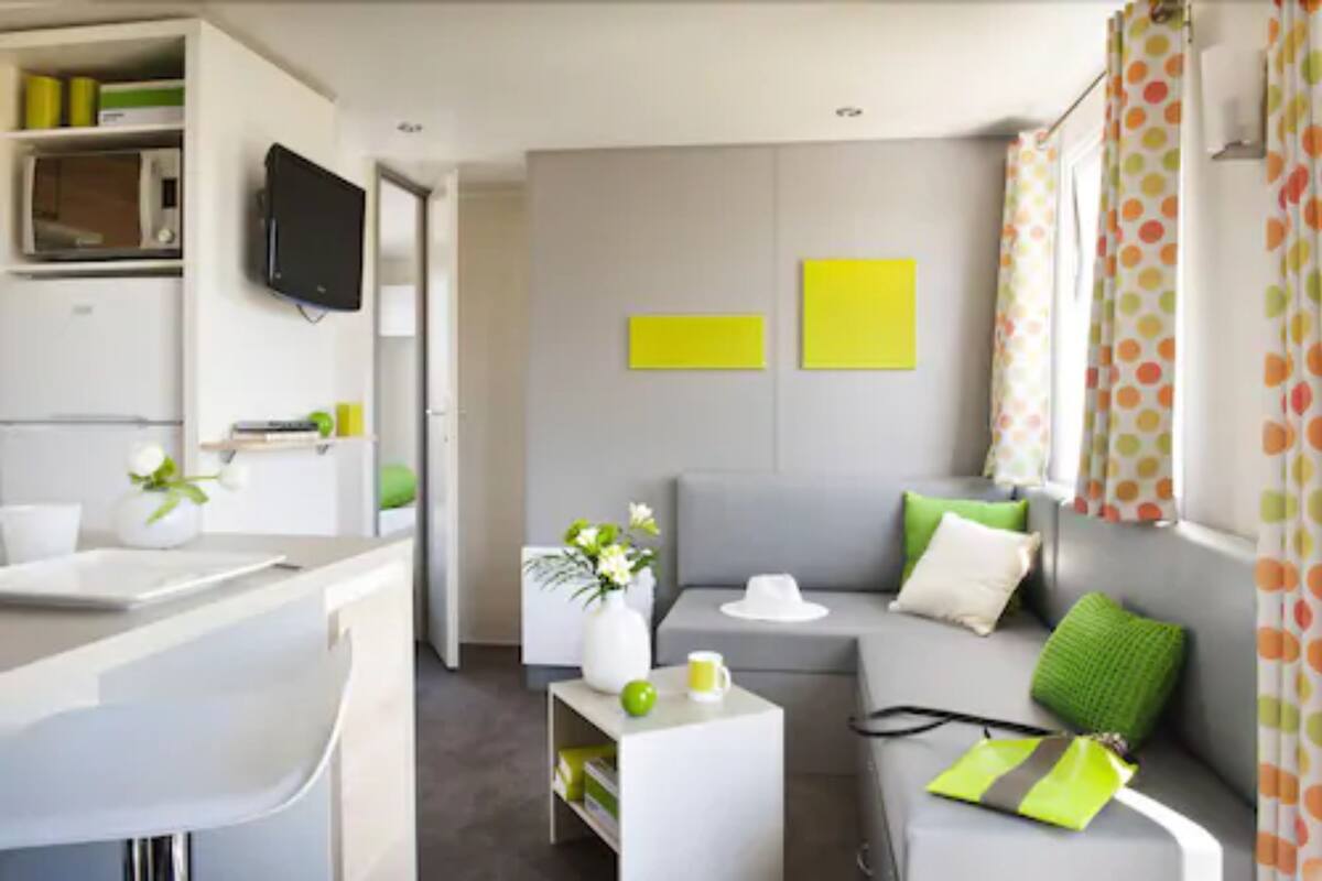 Trailer premium, 3 quartos (Porquerolles) | Área de estar
