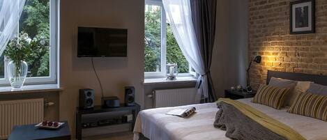 Apartament, 1 llit de matrimoni | Planxa i posts de planxar, wifi gratuïta i roba de llit