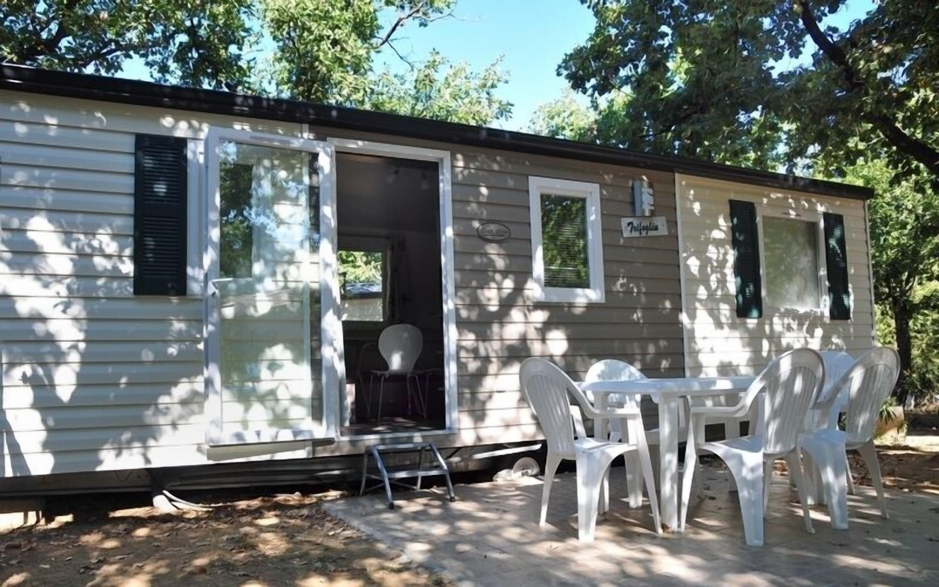 Nhà di động, 2 phòng ngủ, hiên (Trigano) | Hiên