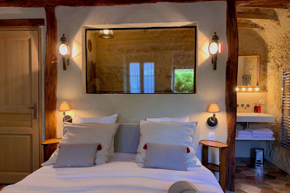 Phòng đôi Deluxe, quang cảnh vườn | 1 phòng ngủ, bộ trải giường bằng vải cotton Ai Cập