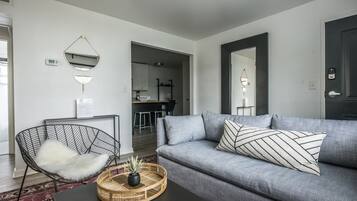 Apartment, Courtyard View | Living area | 42-inch flat-screen TV with cable channels, TV, streaming services