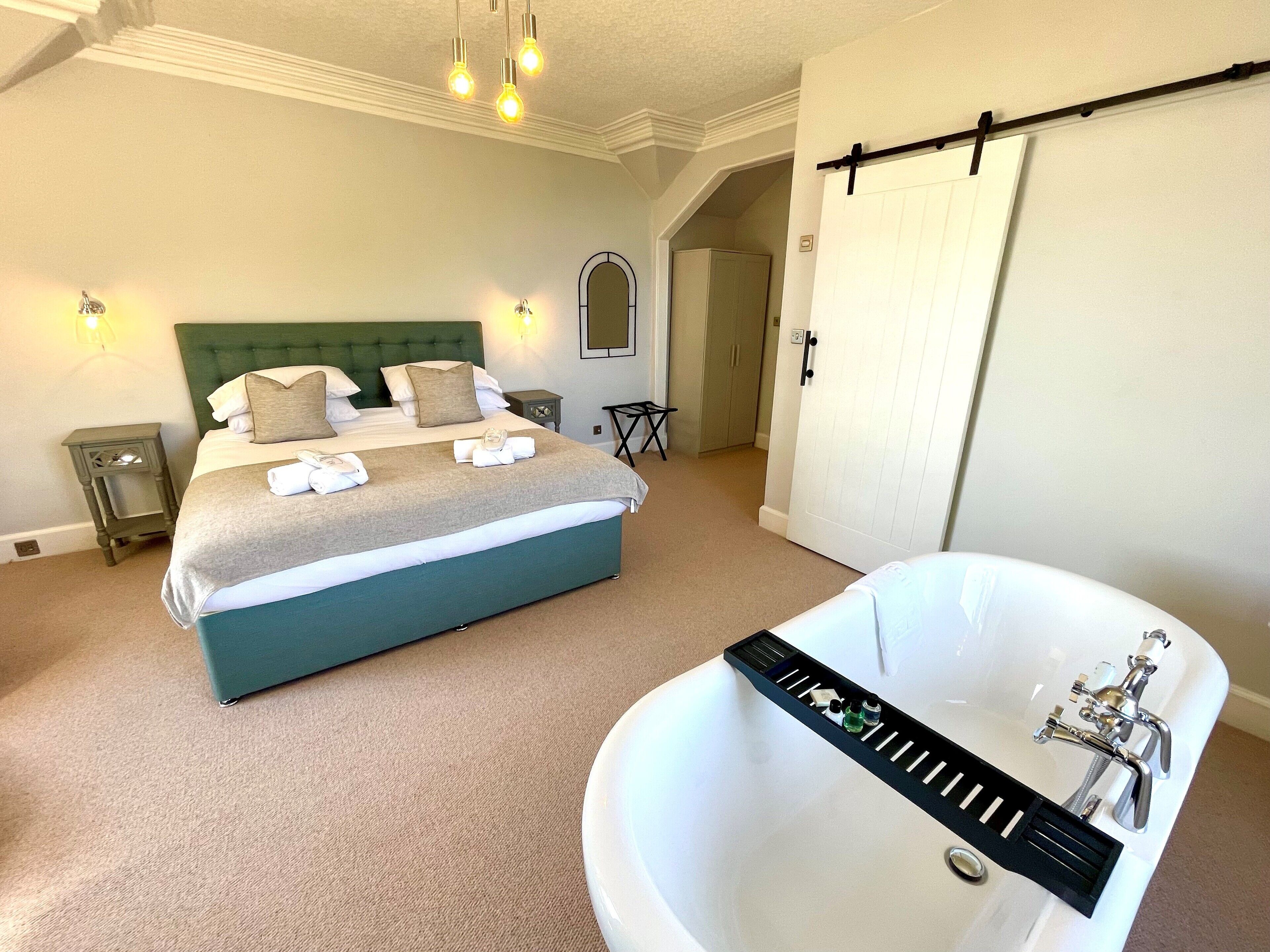 luxury studio suite | premium bedding, individually decorated, individually furnished