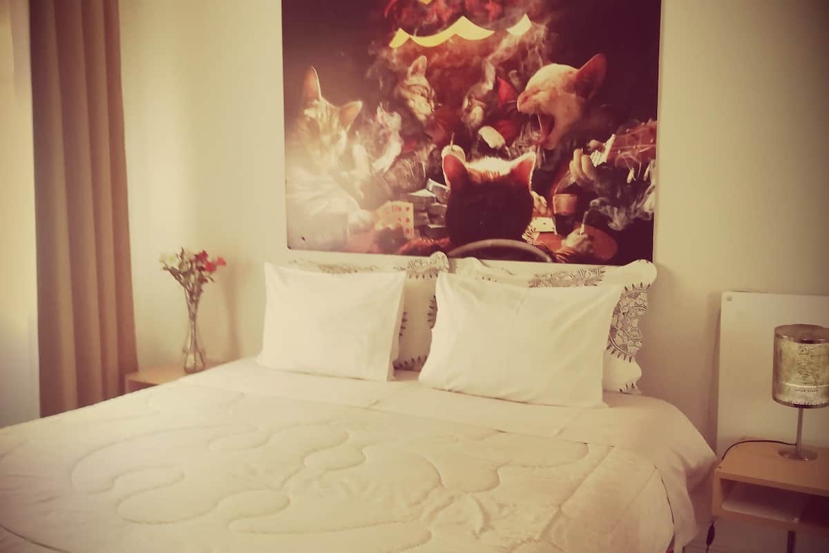 Iron/ironing board, free WiFi, bed sheets