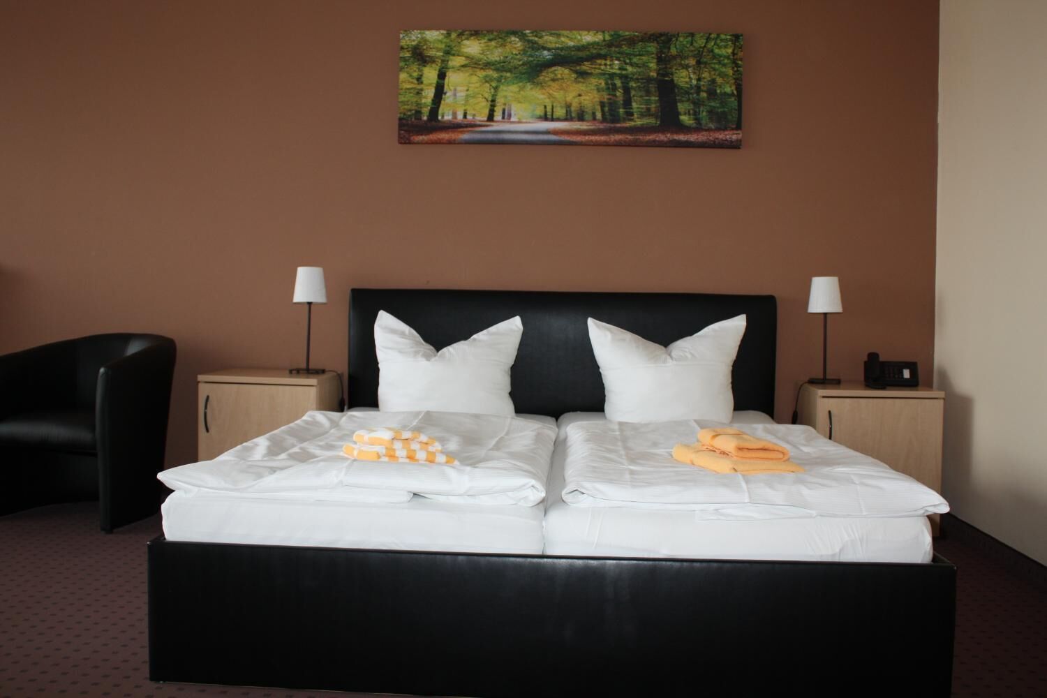 Desk, cots/infant beds, free WiFi, bed sheets