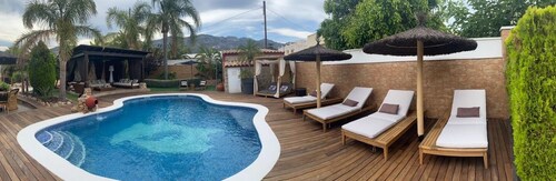 Owner Joan Andreu Calvet Fosch, Luxury villa with private pool.