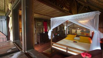 Bungalow tiện nghi đơn giản (VAHINY) | 2 phòng ngủ, bộ đồ giường cao cấp, két bảo mật tại phòng