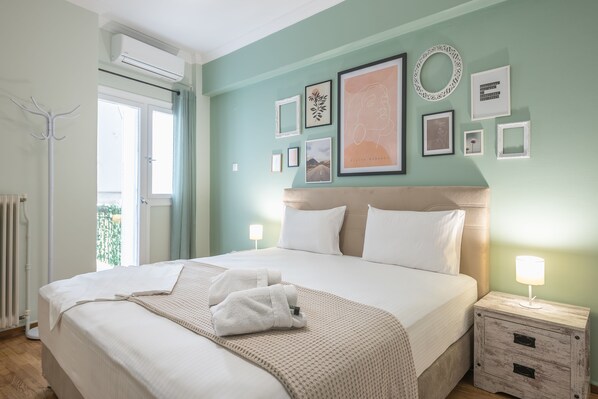 Business-Apartment, 1 Schlafzimmer | 1 Schlafzimmer, Bettwäsche aus ägyptischer Baumwolle