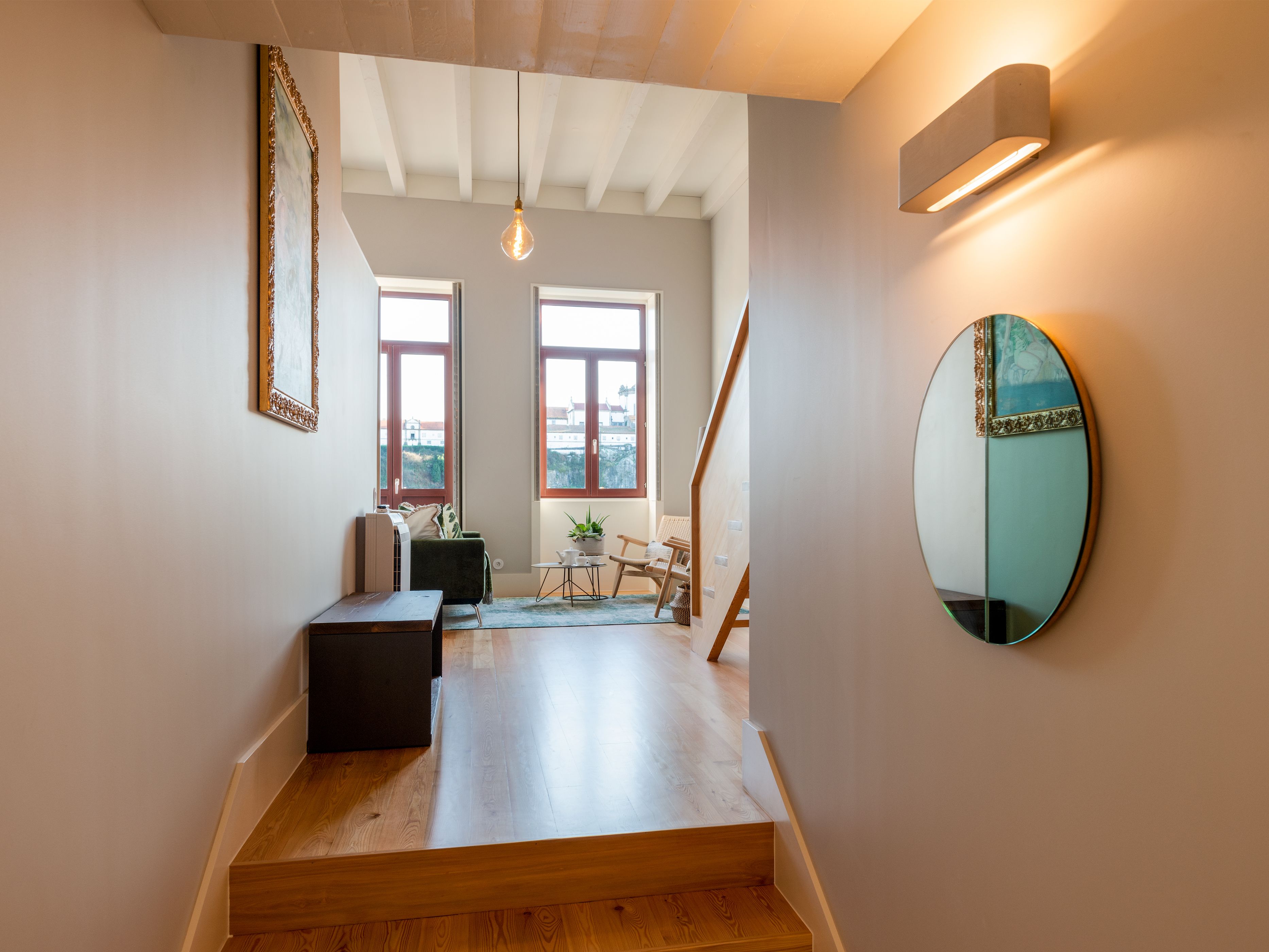 superior apartment, river view | living area | 44-inch led tv with cable channels, tv