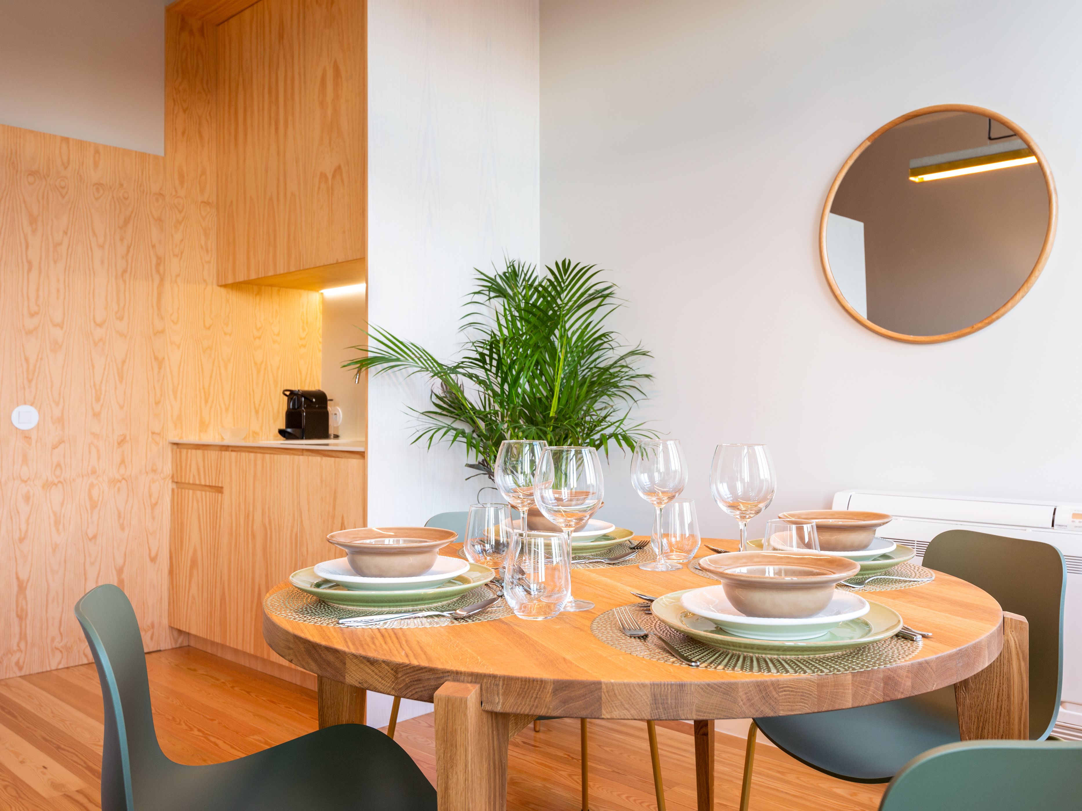 superior apartment, river view | private kitchenette | full-sized fridge, microwave, oven, stovetop