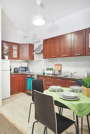 Comfort Apartment, 1 King Bed with Sofa bed | Private kitchen | Fridge, microwave, stovetop, espresso maker